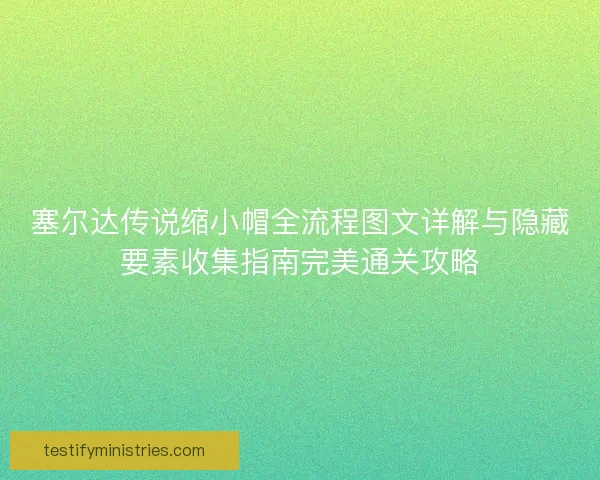 塞尔达传说缩小帽全流程图文详解与隐藏要素收集指南完美通关攻略