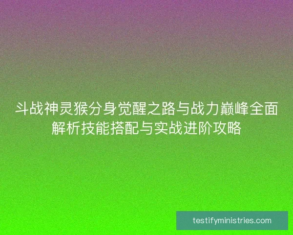 斗战神灵猴分身觉醒之路与战力巅峰全面解析技能搭配与实战进阶攻略